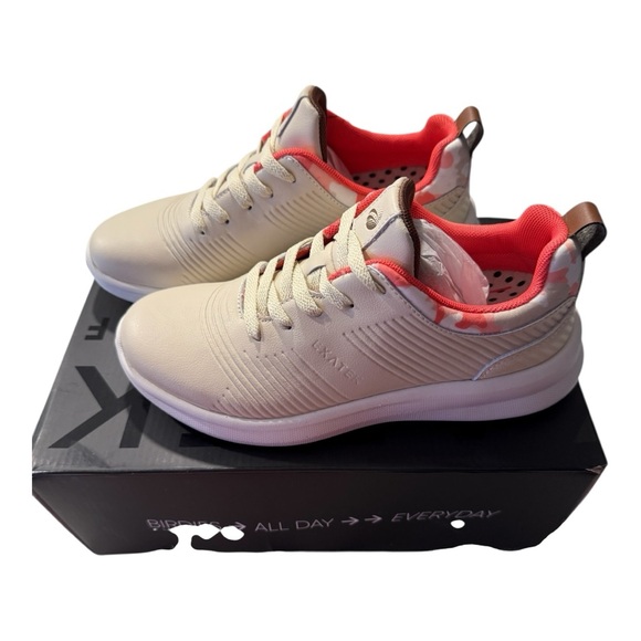 Exatek Anubis Women’s Cream and Coral Golf Shoes - Picture 6 of 12